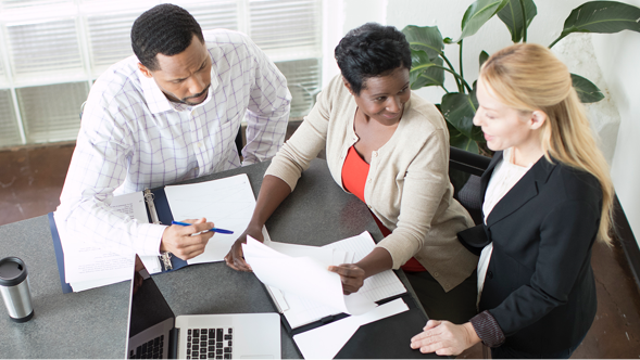 Workers in office